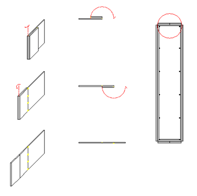 Fig. 11 Finally, to close the entire module, on the other sides of the module, two panels unfold like an accordion closing the complete module.