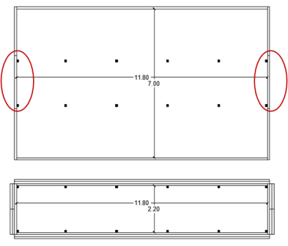 Fig. 12 Top view of the closed and opened module.