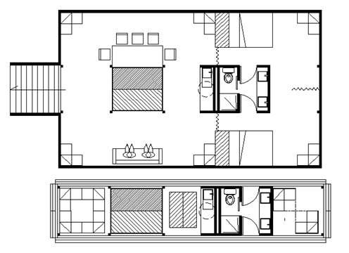 Fig. 25 Housing for 4 persons.